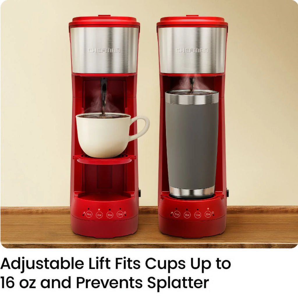 Single Serve Coffee Maker 40oz Water Reservoir Red R889