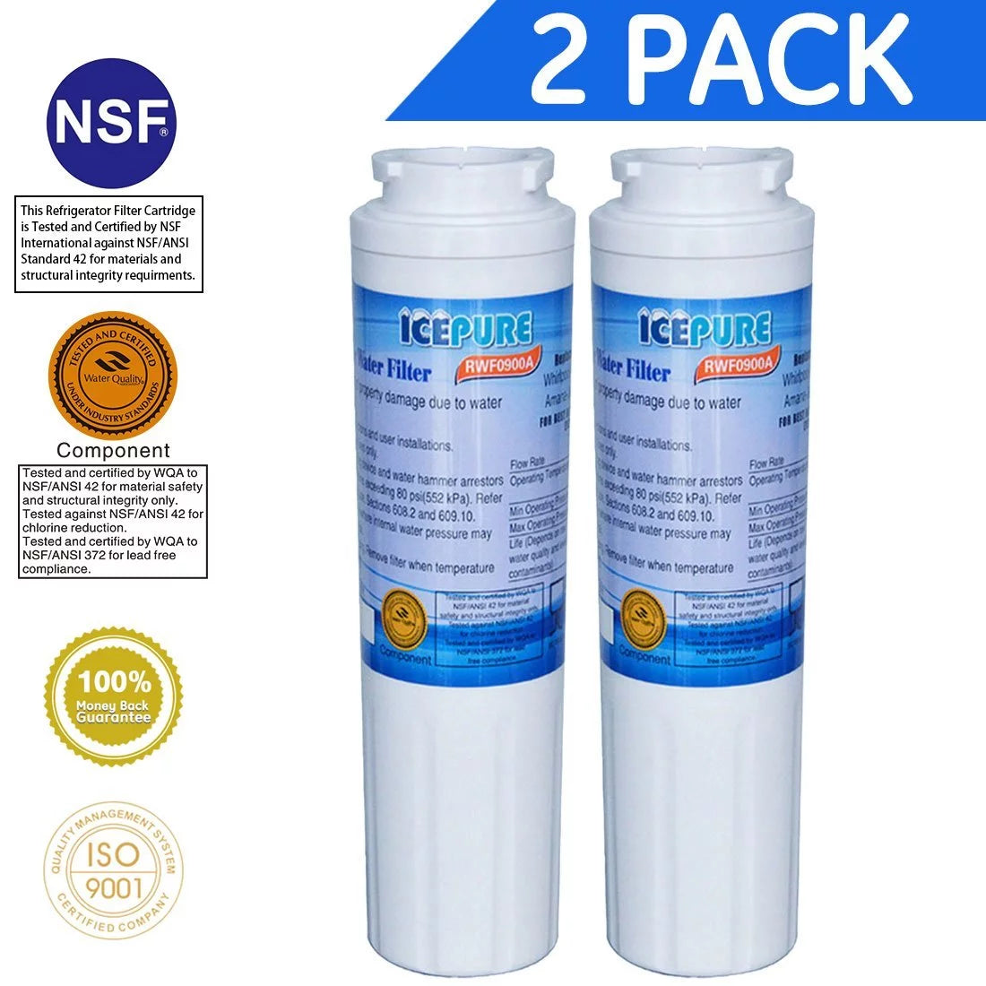 Refrigerator Water Filter 2 Pack Q18771