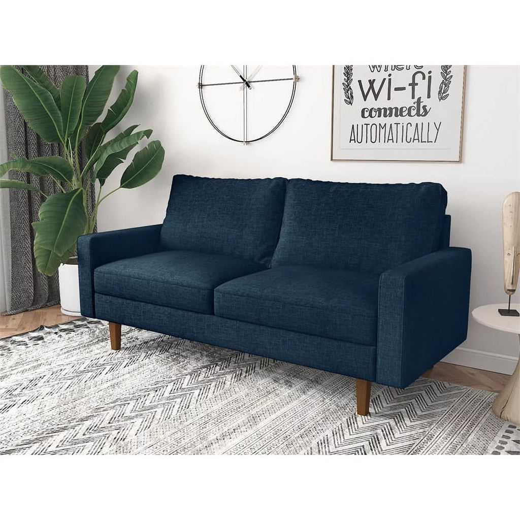 Linen Living Room Sofa in Dark Blue R174
